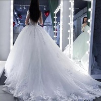 Robes de mariée russes à manches longues, style princesse bouffante, robe de bal