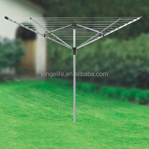 Airer Jalur Cuci <span class=keywords><strong>4</strong></span> Lengan/Luar Ruangan, Airer Jalur Cuci Putar Aluminium - Product Image 1