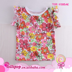 Estate Boutique In Bianco Ragazze Doppio Ruffle T Shirt Per Bambini In Cotone Svolazzano Manica Camicie Pianura Svolazzano Bambino Boutique <span class=keywords><strong>Top</strong></span> - Product Image 5