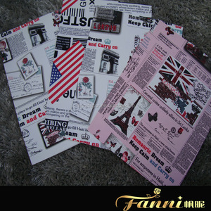 Newspaper estilo retrô couro falso tecido, bandeira dos eua impresso do jornal couro pvc impresso couro sintético - Product Image 2