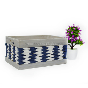 Boîtes en bois rustiques tissées à la main, boîtes décoratives bon marché pour le rangement, 20 pièces - Product Image 3