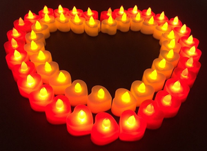 Luces LED en forma de corazón sin llama, vela alimentada por batería para boda, Día de San Valentín, fiesta, hogar, decoración de dormitorio - Product Image 2