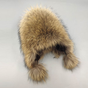 Bonnet en fourrure de renard brodé à la main pour <span class=keywords><strong>femme</strong></span> - <span class=keywords><strong>Chapeau</strong></span> rayé ajustable en tissu courant pour usage quotidien ou festif - Product Image 5