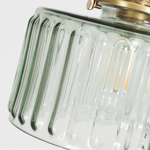 Europeo moderno soffiato a mano trasparente verde paralume in vetro lampadario - Product Image 3