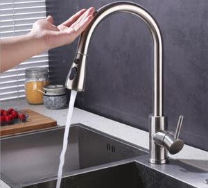 होंगडेक स्वचालित सेंसर टच मुफ्त रसोई नल से बाहर निकालने रसोई मिक्सर टैप - Product Image 2