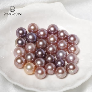 Venta al por mayor en lote de perlas Edison de lavanda Rosa redondas de agua dulce cultivadas de alto brillo de 10-12mm - Product Image 6