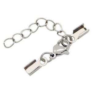 Gros BRICOLAGE tube de raccordement pour chaîne En Cuir En Acier Inoxydable Fermoirs bijoux Résultats 2.5mm/3.5mm/4.5mm/6mm - Product Image 5