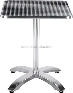 Tavolo quadrato piatto in acciaio inossidabile a quattro artigli 70 in metallo antiruggine da giardino a prezzo promozionale