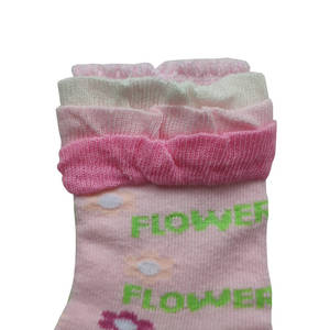 ถุงเท้ากันลื่นสำหรับเด็กผู้หญิงขอบลูกไม้แต่งระบายพร้อมลายดอกไม้ถุงเท้าจับสำหรับเด็กวัยหัดเดินน่ารัก - Product Image 4