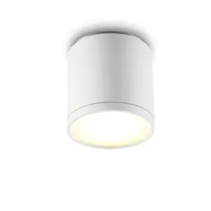 Светодиодный Потолочный Светильник направленного света, белый антибликовый цилиндрический светильник с поверхностным креплением, для коммерческих помещений и офиса, 9 Вт cob