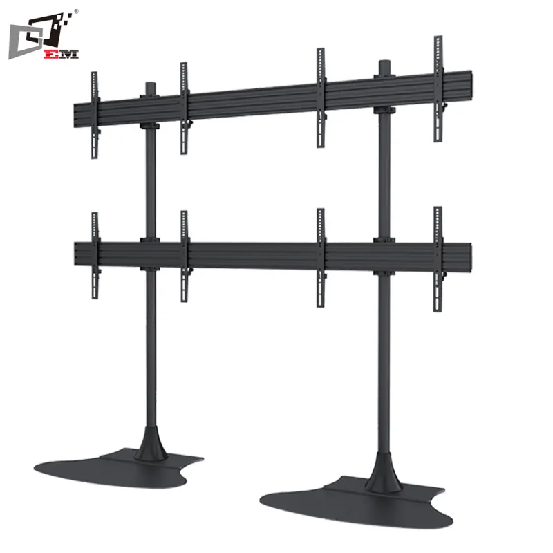 Apoyo estándar de 2x2 VESA 600x400mm piso alto de Metal soporte de TV para 60 pulgadas TV con retráctil tubos