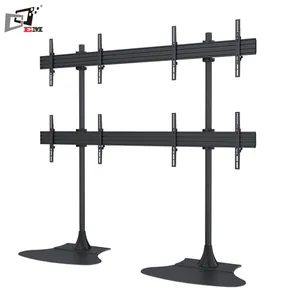 Support 2 × 2 Standard VESA 600 × 400ミリメートルFloor Tall Metal TV Stand For 60 Inch TV With Retractable Pipes