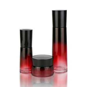Personalizzato 30 <span class=keywords><strong>ml</strong></span> <span class=keywords><strong>50</strong></span> <span class=keywords><strong>ml</strong></span> crema per il corpo bocca larga packaging cosmetico gradiente rosso nero crema per il viso vasetti di <span class=keywords><strong>vetro</strong></span> con scuro cap - Product Image 5