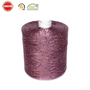 100% Polyester Sequin/Bead Piece Yarn 150D 3mm Beads For Knitting