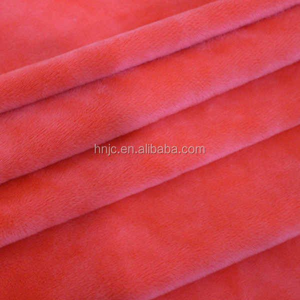 Трикотажная мягкая плюшевая ткань velboa с красными кристаллами