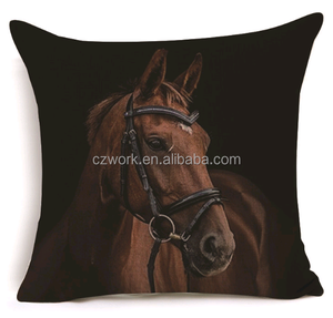 Horses designs cotton linen 45x45 pillow waist cushion cover pillow case decorate custom throw pillow cover - Product Image 2