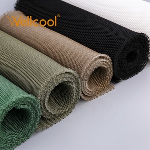 Free Sample Black <strong>6mm</strong> Thickness Honeycomb Polyester air <strong>Mesh</strong> Spacer Knit <strong>Fabric</strong> With 4mm Meshhole