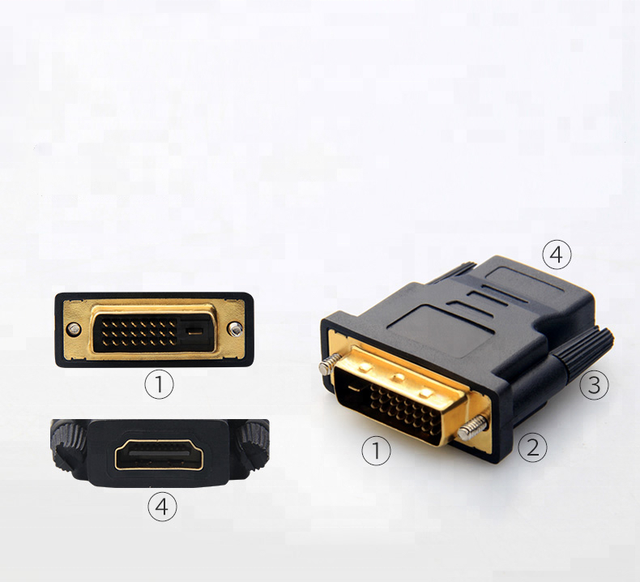 DVI Dual Link 24+1 Pin Male to HD15 HDMI Converter Female DVI to HDMI Converter Adapter