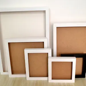 Cadres de boîte d'ombre vides personnalisés en bois massif avec fenêtre transparente Boîte en bois Carton de présentation en bois BSCI avec logo personnalisé - Product Image 3