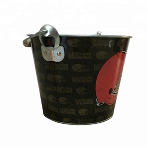 2025 nouvelle tendance personnalisée forme ronde vin métal seaux à glace en gros bacs à boissons avec ouvre-bouteille - Product Image 2