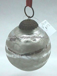 Boules suspendues en verre élégantes personnalisées décorations de fête de Noël en plein air - Product Image 2