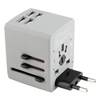 Adaptateur de voyage intelligent BS8546, dernière version, prise australienne et chinoise avec 4 ports USB 6A, plastique et cuivre