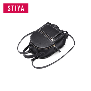 Vente en gros européen simple tendance cuir vachette sac à dos épaule Dame mini - Product Image 6