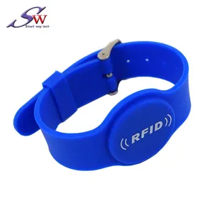 Silk Laser Printing TK4100 125khz RFID Wristband for Fitness Membership