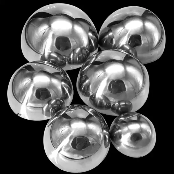 Assorted size hollow metal stainless steel half sphere for decoration half balls