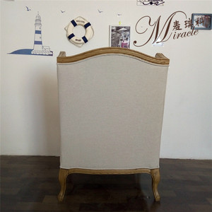 Miracle LC-006 Poltrona in Stile Country Francese in Legno di Quercia con Poggiapiedi - Product Image 5