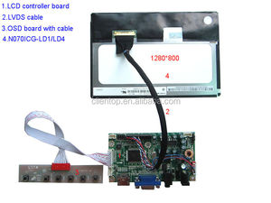 Carte contrôleur IPS N070ICG-LD1 1280*800 HDM VGA 2AV LCD LVDS avec écran LCD de <span class=keywords><strong>7</strong></span> pouces - Product Image 2