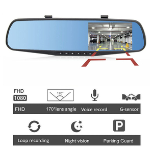 Nhà máy Trung Quốc gương chiếu hậu Dash Cam Amazon Top bán chúng tôi anh gương xe <span class=keywords><strong>DVR</strong></span> Full HD 4.3 inch Màn hình LCD xe hộp đen - Product Image 6