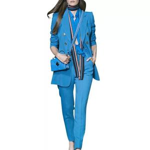 Último diseñador casual Oficina traje <span class=keywords><strong>de</strong></span> <span class=keywords><strong>falda</strong></span> <span class=keywords><strong>y</strong></span> <span class=keywords><strong>blusa</strong></span> <span class=keywords><strong>de</strong></span> otoño manga larga elegante entallado cuello mujer mujeres Bl - Product Image 1