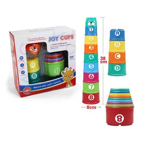 Eco Vriendelijke Grondstof Plastic Baby Hexagon Stapelen Vreugde Spelen Cups