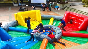 Hà mã Chow Xuống Inflatable, Inflatable Đói Hà Mã Trò Chơi Inflatable, Inflatable Bungee Chạy Thể Thao - Product Image 6