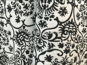 Clásico Blanco Y Negro Diseño Agradable Suave 100% Poliéster Tejido Brocado Textil para el Vestido - Product Image 3