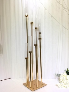 Da sposa Minimalista Vintage Cinque Oro di <span class=keywords><strong>Cristallo</strong></span> Acrilico Candelabri <span class=keywords><strong>Centrotavola</strong></span> Per La Tabella decorazione del partito - Product Image 6