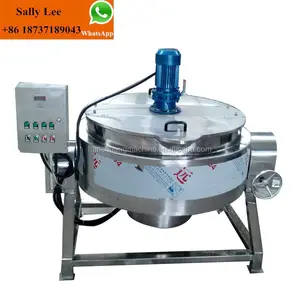 Karıştırma reçel pişirme pot/sandviç pot 500 litre buhar ceketli pişirme su ısıtıcısı/büyük elektrikli pot