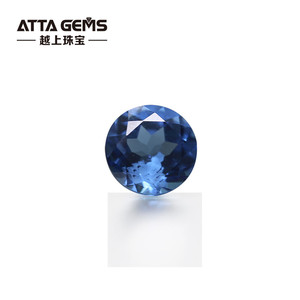 Corte redondo 8mm Nano <span class=keywords><strong>espinela</strong></span> cristal azul medio <span class=keywords><strong>gema</strong></span> precios piedra - Product Image 1