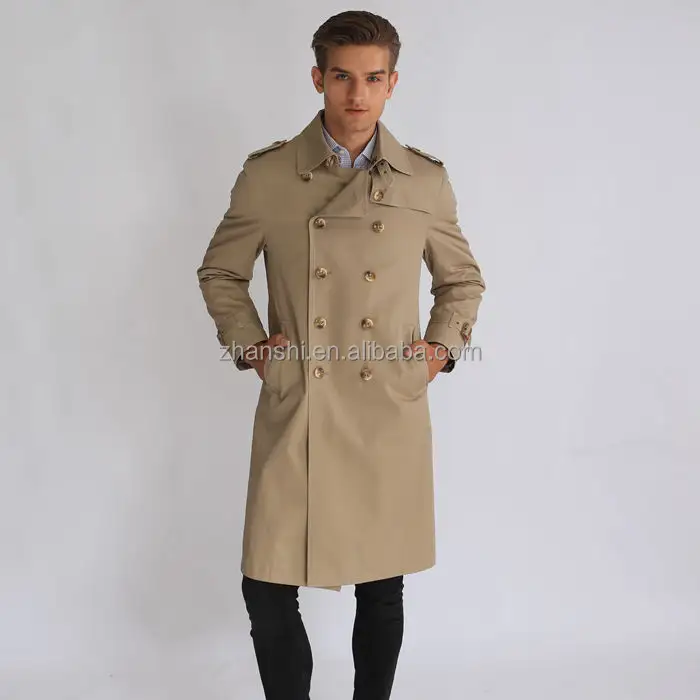 New Arrival Wholesale Long Fashion Trench Coat Men