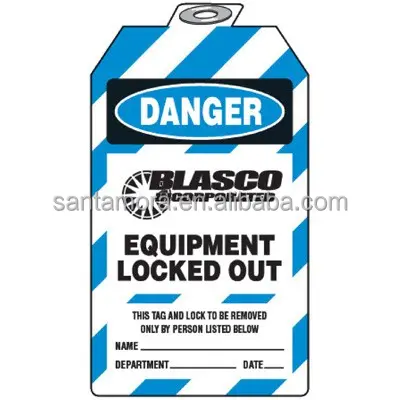 Padlock Equipment Locked Out Danger Lockout Tag