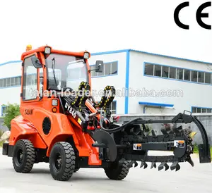 maquinaria agrícola dy840 tractor pequeño cargador frontal con zanjadora mini