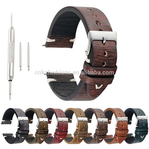 Cinturino <span class=keywords><strong>per</strong></span> Orologio <span class=keywords><strong>in</strong></span> Vera Pelle Marrone Vintage di Lusso Fatto a Mano 18mm/20mm/22mm/24mm - Product Image 3