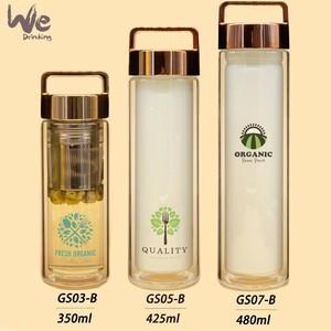 GS05-A 425Ml 15Oz Cốc Thủy Tinh Hai Lớp Có Nắp Tre Và Bình Pha Trà Để Giải Độc Cà Phê Sữa Trái Cây - Product Image 5