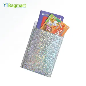 Commercio all'ingrosso di Fascino Arcobaleno Glitter Metallic Mailer Bolla Foglio di Lusso Olografica Poly Mailer