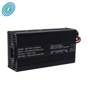 高效变压器12v 30a电池充电器，带Lipo/LiFePO4/铅酸电池充电