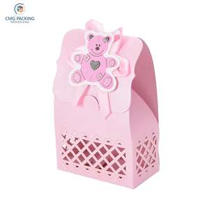 Boîte à bonbons en papier pour baptême garçon et fille, joli sac à bonbons pour enfants, décoration de sac d'anniversaire pour fête, 50 pièces - Product Image 4