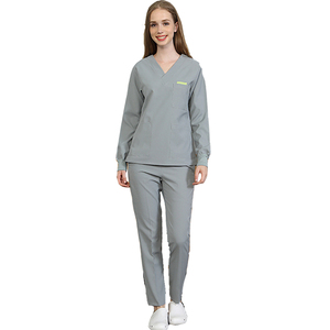 Uniformes de personal de polialgodón con cuello en V para salón, <span class=keywords><strong>Spa</strong></span>, centro de belleza, clínica, médico - Product Image 1