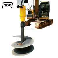 Accesorios de taladro de tierra hidráulico para retroexcavadora o Grúa, máquina perforadora de suelo de arcilla con componente de motor central