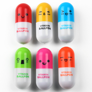 प्यारा Kawaii वापस लेने योग्य गोली कलम उपहार Ballpoint कैप्सूल विटामिन कलम - Product Image 6